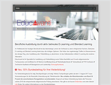 Tablet Screenshot of educavanti.ch